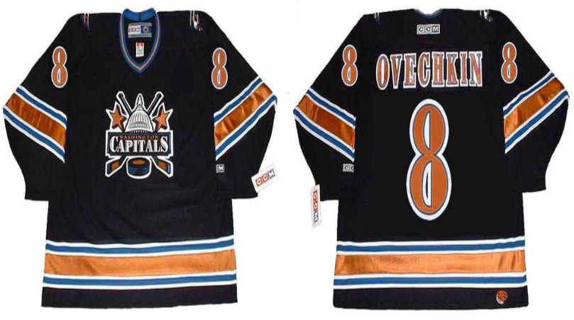 2019 Men Washington Capitals #8 Ovechkin black CCM NHL jerseys->washington capitals->NHL Jersey